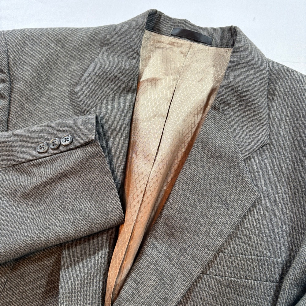 Fioravanti Soft Blazer Mens 42R Brown Gray Textured Two Button Sport Coat USA